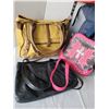 Image 2 : Assortment of purses, tote, lunch bags etc. & Sutton River Trading Co. insulated Cooler Bag.