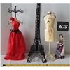 Image 1 : Effel tower & mannequin jewelry displays.