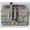 Image 5 : Faux Alligator travel jewelry box & contents.