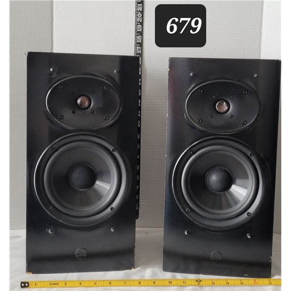 Athena Technologies stereo speakers.