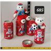 Image 1 : 2004 Athens Olympic Coca-Cola Polar plush bears in a can. Each represents a different sport.