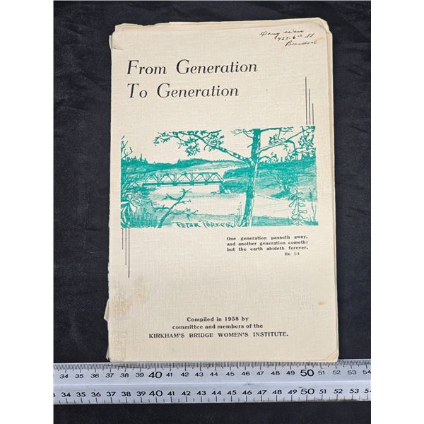 “From Generation to Generation” Brandon, MB History Book