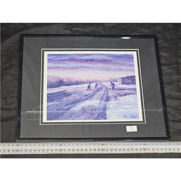 Allen Sapp Print, 11.5 x 14.5” Framed