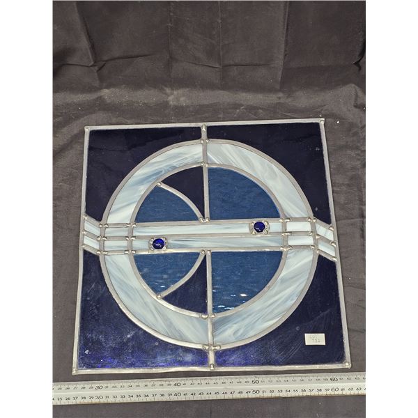 Stained Glass Artwork, 14.5” x 14.5”