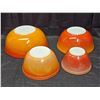 Image 3 : Four Piece Set Pyrex Mixing Bowls – Flameglo