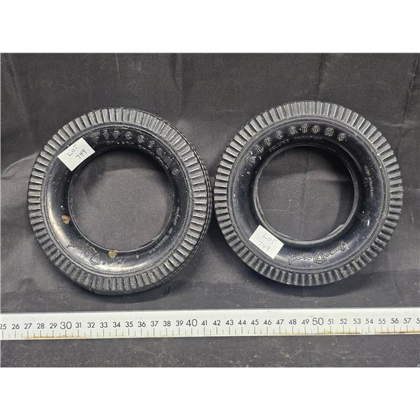 Two Firestone Tires (From Advertising Ashtrays)