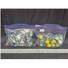 Image 1 : Two Bags of Marbles – Small and Large Sized