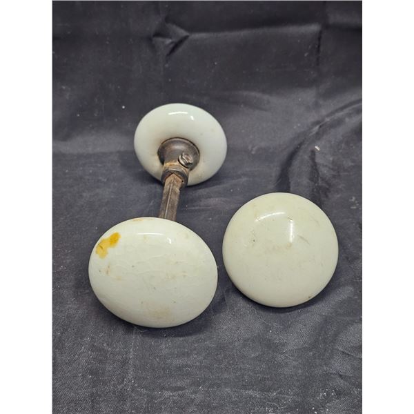 Vintage White Doorknobs