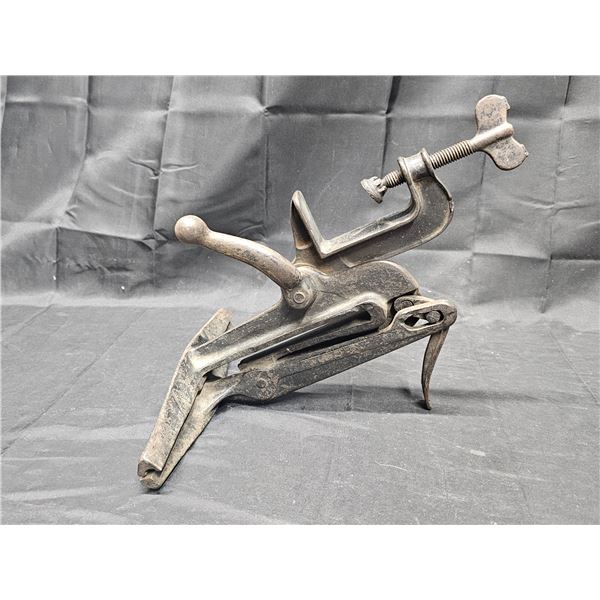 Vintage Saw Sharpener Clamp w/ Stationary Head