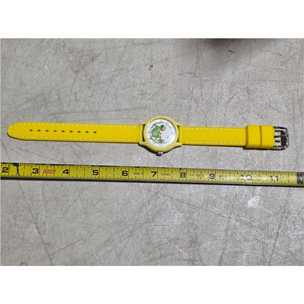 VINTAGE KERMIT THE FROG NOVELTY WATCH, MAN WIND,  RUNS