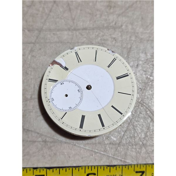 VINTAGE SWISS KEY WIND MOVEMENT, PARTS/REPAIR  49MM,RUNS, NO KEY