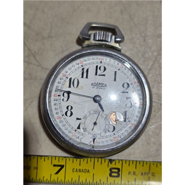 VINTAGE ROAMER POCKET WATCH, PARTS/REPAIR