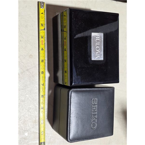 VINTAGE BULOVA AND SEIKO BOXES