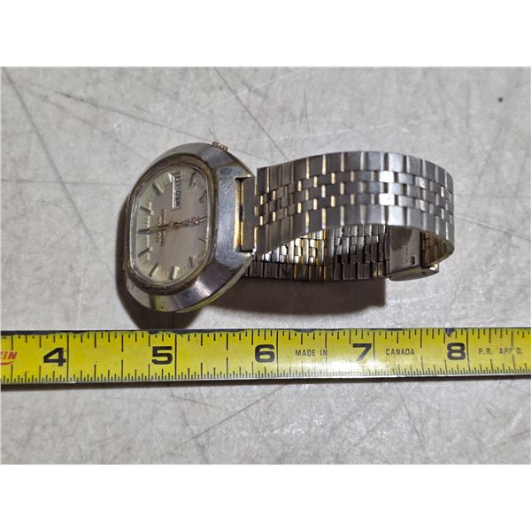 VINTAGE ACCUQUARTZ by BULOVA, DAY/DATE @3 PARTS/REPAIR