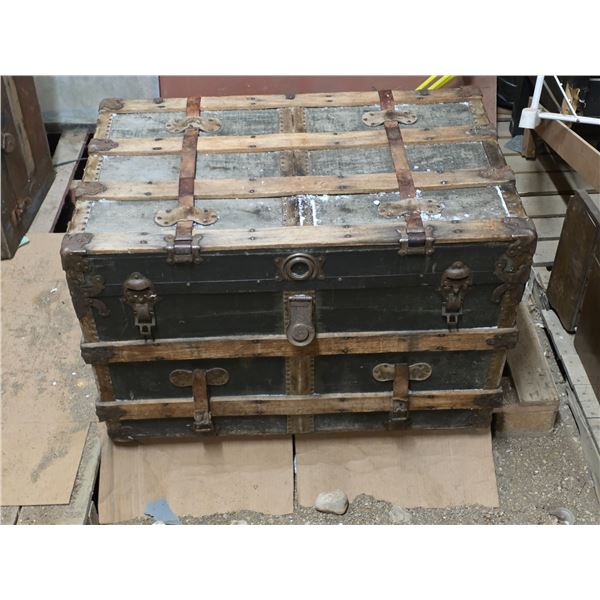Vintage steamer trunk- 34" by 21" by 22"H