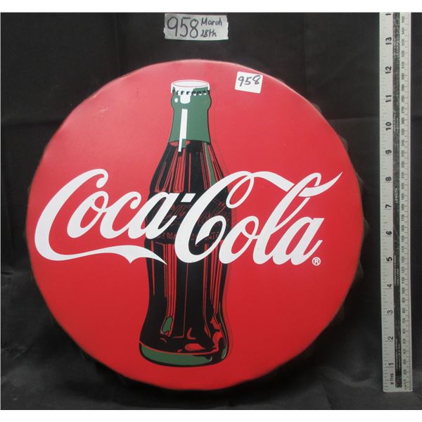 Metal Coca Cola Bottle Cap Advertising Sign