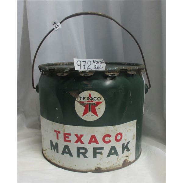 Texaco McColl- Frontinac 25lb, Grease Pail