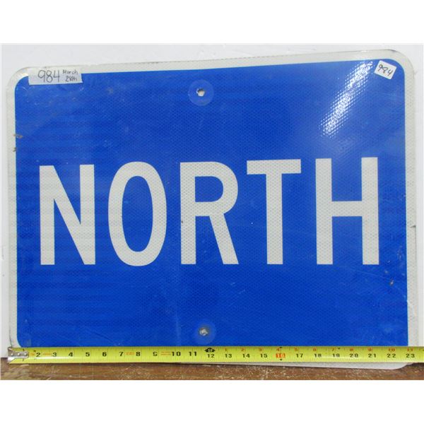 Lq North Metal Highway Sign