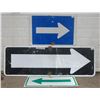 Image 1 : 3 Different Arrow Metal Highway Signs
