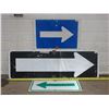 Image 2 : 3 Different Arrow Metal Highway Signs