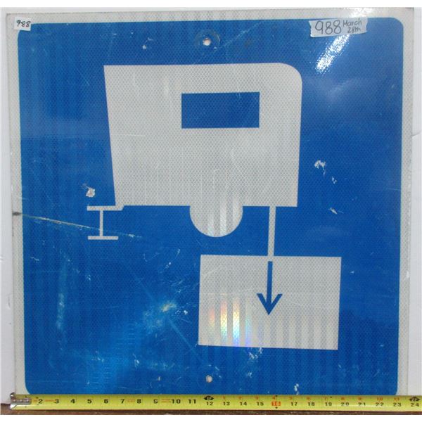 Camper Dump Metal Highway Sign