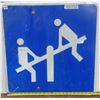 Image 1 : PlayGround Ahead Metal Highway Sign