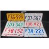 Image 1 : 6 Different 1960's& 70's Saskatchewan License Plates