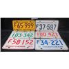 Image 2 : 6 Different 1960's& 70's Saskatchewan License Plates