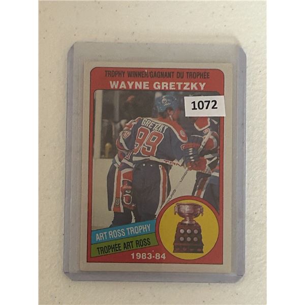Wayne Gretzky - 1983-84 Art Ross Trophy Winner - Hockey Card