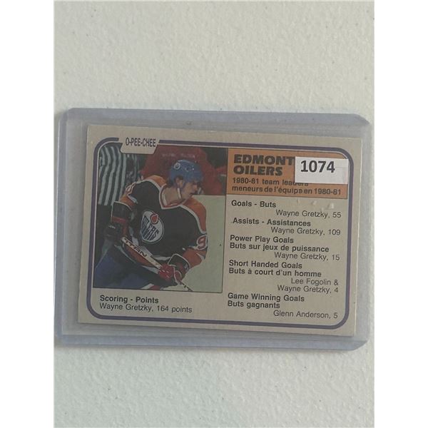 Wayne Gretzky - 1980-81 Points Leader - Hockey Card