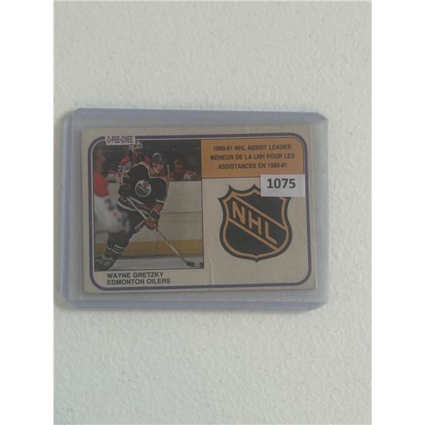 Wayne Gretzky - 1980-81 Assist Leader - Hockey Card