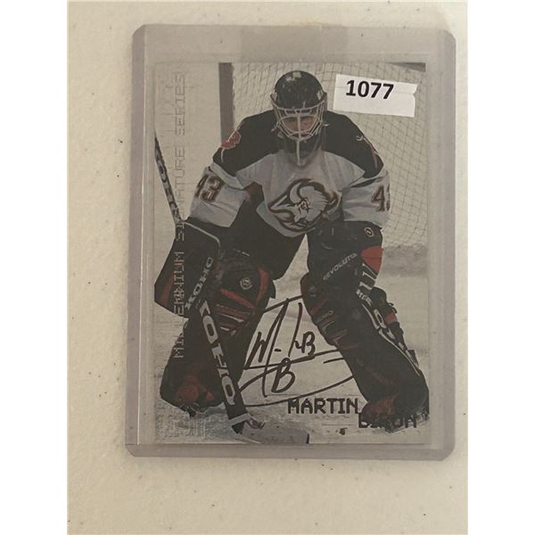 Martin Biron - Autographed Hockey Card