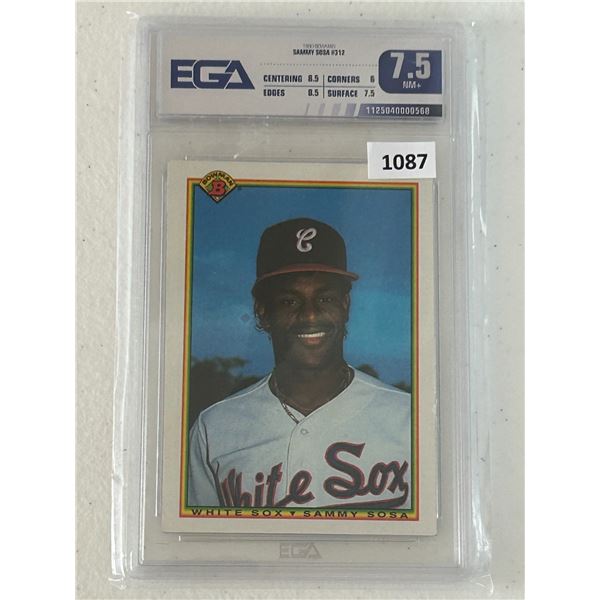 Sammy Sosa -  Topps Baseball Rookie Card - Graded Near Mint +