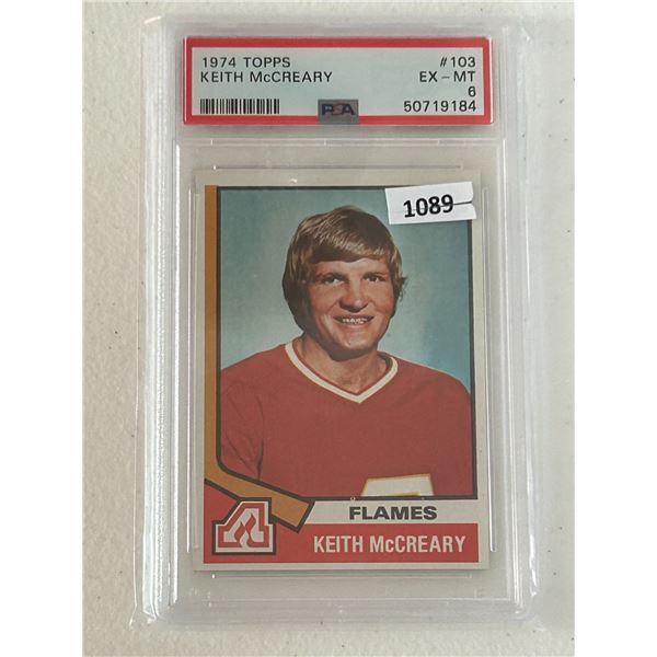 1974 Keith McCreary Hockey Card - Graded EX / MT