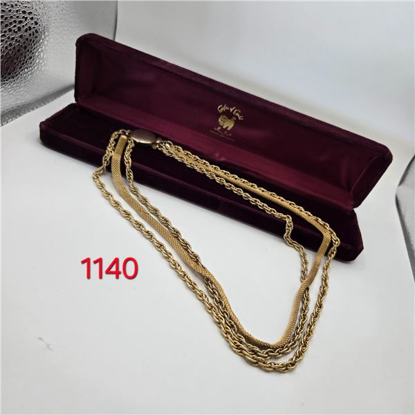 3 Strand Gold Necklace