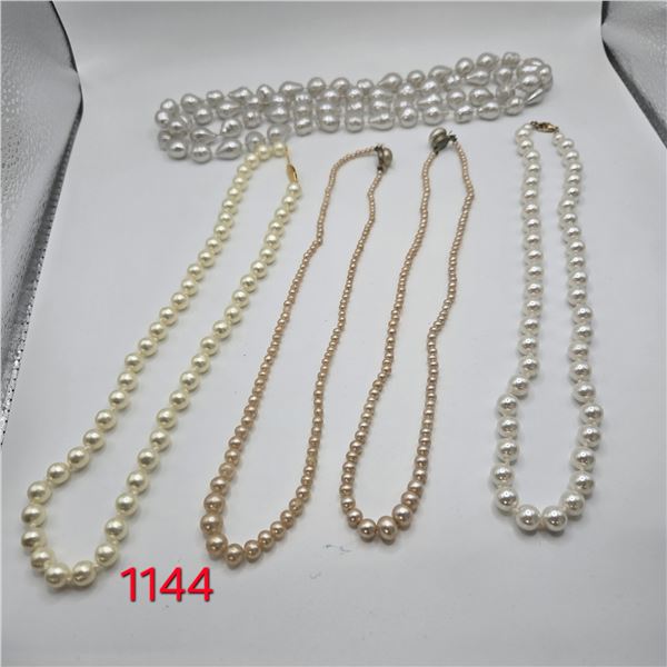 5 "Pearl" Necklaces