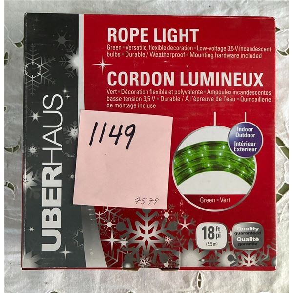 Rope Light– Green, 18 Feet
