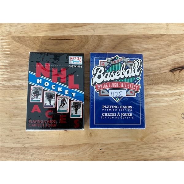 Bicycle NHL Hockey & MLB Baseball Decks of Playing Cards