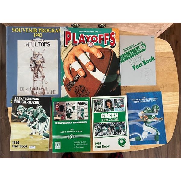 (7) Vintage Sask Roughriders & Saskatoon Hilltops Books