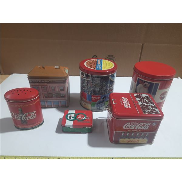(6) Assorted Tin Cans.