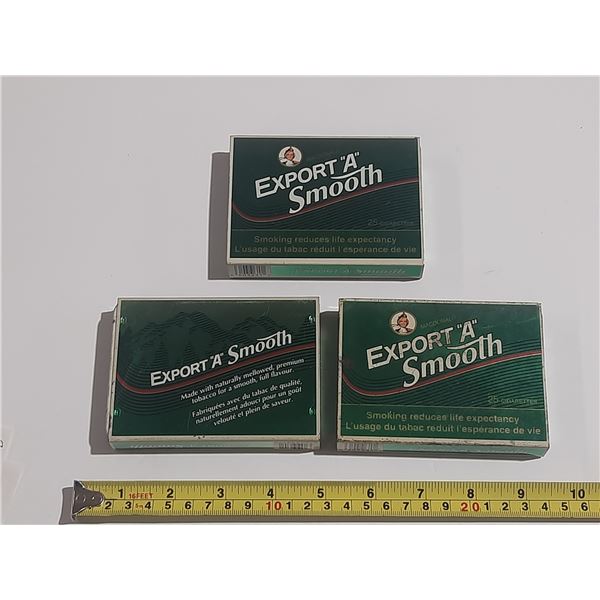 (3) Export A Cigarettes Tins.
