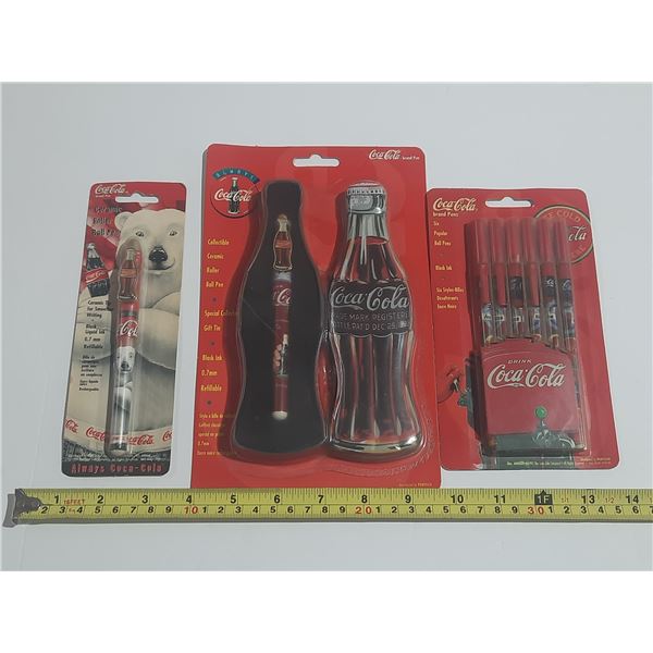 (3) Coca Cola Pens Sets.