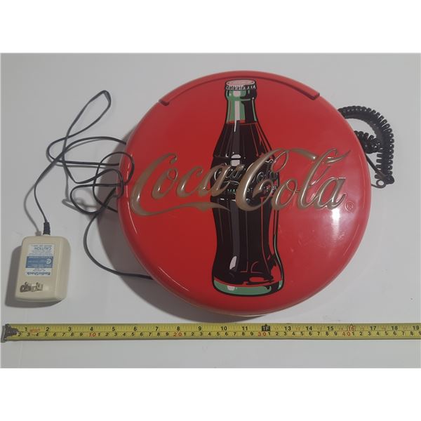Round Coca Cola Phone. (Coca Cola Lights Up & Works)