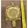 Image 2 : Vintage brass trutle trinket or soap dish. 6 1/2' x 3 1/2"