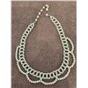 Image 1 : Victorian style scalloped faux pearl necklace, 16". Hookm clasp.