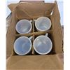 Image 2 : Set of 4 new Termocrisa Temro-Rey vintage milk glass tulip flower stacking mugs.  In original box.