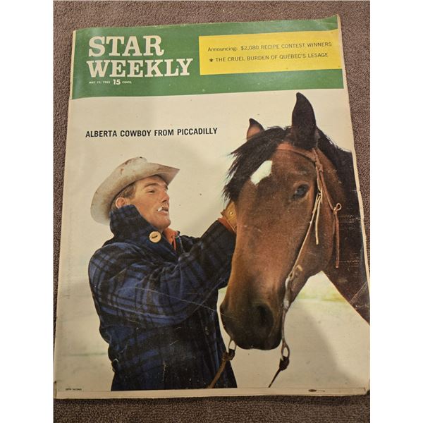 May 12, 1962 Star Weekly.  15 cents.