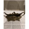 Image 1 : Antique ornate brass Jardiniere planter. Small - 5 1/2" long, 1 1/2" wide, 1 1/2" tall. Very ornate,