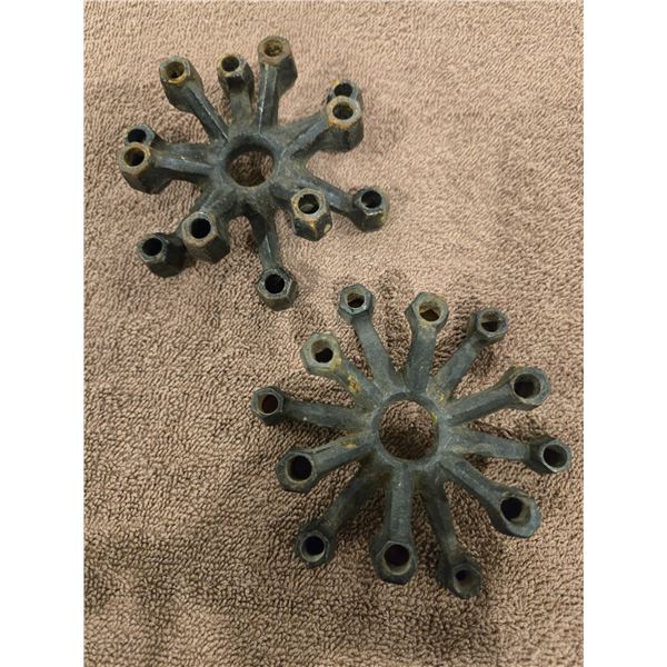 Pair of mid -century "spider" candle holders designed by Jens Quistgaard for Dansk Designs in the 19