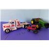 Image 1 : Vintage Toy Lot- Canadian Tire Semi, International 5088 & John Deer Tractor